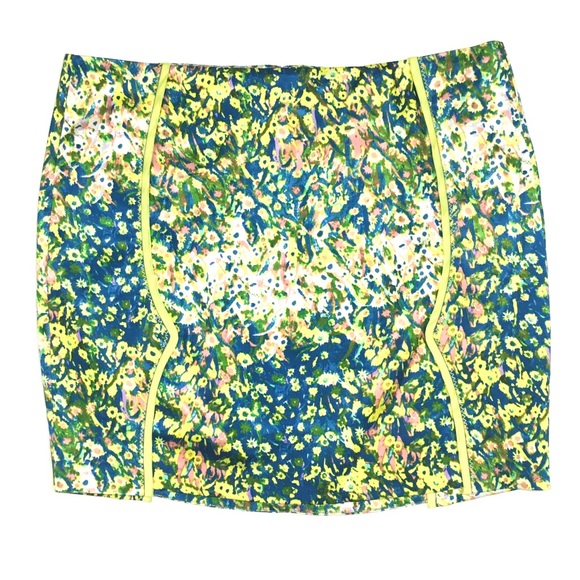 Bardot Flower Shower Mini Skirt Sateen Pencil - Picture 3 of 8
